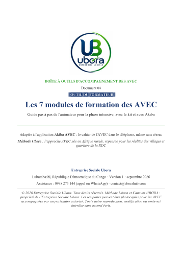 Couverture : Les 7 modules de formation