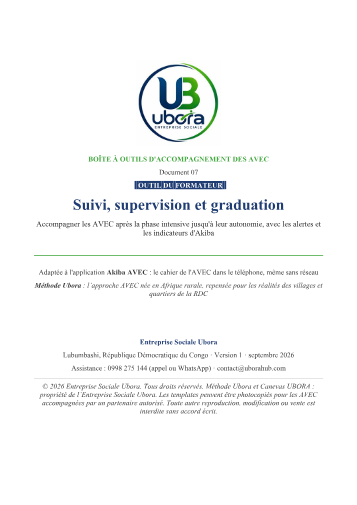 Couverture : Suivi, supervision, graduation