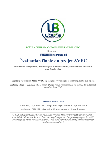 Couverture : Évaluation finale