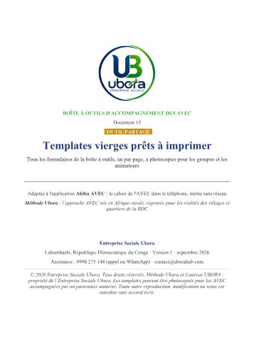 Couverture : Templates vierges